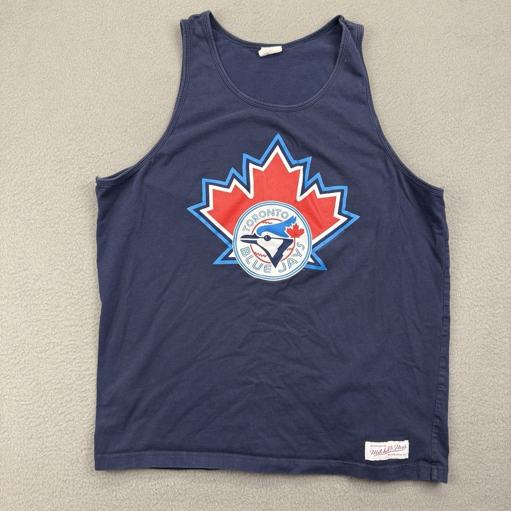 Toronto Blue Jays Mitchell & Ness MLB Tanktop Navy Blue Womens Size XL